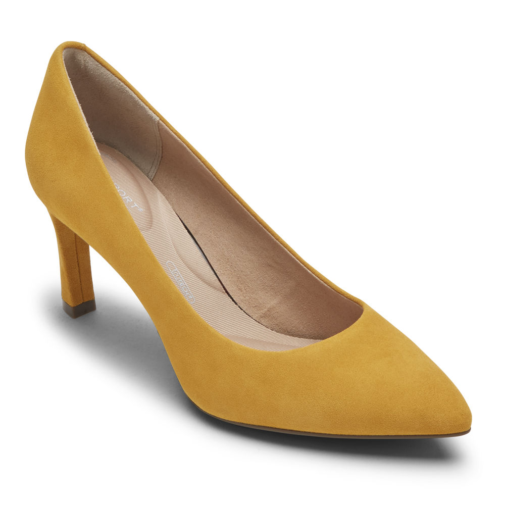 Rockport Womens Heels Yellow - Total Motion Sheehan - UK 032-PRUSLA